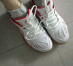 李宁乒乓球鞋男女款 专业乒乓球运动鞋牛筋色底旋风 白红 42 实拍图