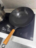 舌尖上的匠人传统老式铁锅不粘锅无涂层家用炒菜锅适用燃气灶煤气灶专用炒锅 30cm无盖（适合1-2人使用） 实拍图