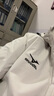 美津浓户外梭织风衣男士单层防风连帽外套男 白色【抓绒款】 XL  实拍图