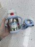 FGA富光儿童保温杯婴幼儿学饮杯内外纯钛水杯泡奶吸管背带蓝350ml 实拍图