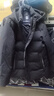 雅鹿【鹅绒】羽绒服男短款2025冬季新款连帽加厚保暖防寒冬装羽绒外套 黑色 可拆卸帽子|鹅绒填充 3XL (190) 实拍图