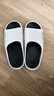 运动拖鞋男士夏季户外海边沙滩厚底防滑EVA踩屎感不臭脚拖鞋女 白黑【运动外穿/踩屎感】 44-45 【适合43-44码】 实拍图