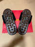 凯伦诗（CLORIS）足底按摩拖鞋男女脚底保健穴位养生足疗鞋父亲生日礼物实用圣诞节 瑞红礼盒--褐色时尚款M码(40~42码) 实拍图