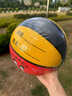 萨达儿童幼儿园篮球4号室外体能训练耐磨5号小学生专用防滑耐磨蓝球 PU软皮-402红黄蓝-4号球（2-5岁 实拍图