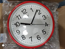 康巴丝（Compas） 挂钟走时客厅办公室钟表挂墙2024新款简约创意时钟时尚石英钟 3018红色23CM 实拍图