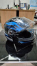 LS2双镜片揭面盔电动摩托车头盔男女高清耐磨赛车四季通用 FF370 黑梦之蓝 XL（建议57-58头围） 实拍图