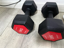 艾美仕（AiMeiShi）环保哑铃包塑六角哑铃男士10kg（5kg*2）家用健身器材 两只装 实拍图