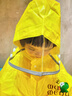 牧萌儿童雨衣带书包位男童女童女孩加长全身学生雨披 黄色恐龙 XL 实拍图