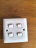CLIPMEI86型老式开关插座面板老款按钮墙壁上家用一开带老款的多孔旧款灯 四位开关（单控） 实拍图