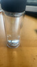 天喜（TIANXI） 水杯玻璃杯大容量杯子家用便携男女办公泡茶杯随手茶水分离杯 黑色520ml 实拍图