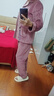 曲果（QUGUO）品牌睡衣女士秋冬季长袖海岛绒冬天薄款绒质秋冬款开衫家居服套装 9937嫣紫色 XL 【建议120-140斤】 实拍图