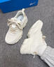 回力女鞋老爹鞋女款2025新款冬季女士加绒鞋子爆款厚底增高运动鞋 米白【5.5cm厚底高跟】 37 实拍图