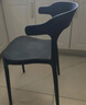 悠游少年塑料餐椅牛角靠背椅椅子简约家用凳子北欧现代书ins桌椅休闲桌椅 气质灰【升级加厚 强力承重】 实拍图