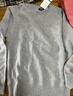 优衣库【狂欢价】男装女装柔软绵羊毛圆领针织衫/长袖毛衣478541 02 浅灰色 S /165/84A 实拍图