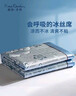 皮尔卡丹凉席 学生宿舍冰丝席单人席子两件套折叠防滑空调凉席蓝120*190cm 实拍图
