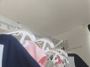 四季沐歌晾衣架折叠壁挂阳台伸缩晾衣杆室内晒衣架凉衣服晒被子神器 【太空铝】钢琴白4段18孔+5袜夹 实拍图