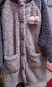 红豆居家（Hodohome）儿童睡衣女童冬季法兰绒保暖家居服女孩加绒加厚睡袍浴袍700紫160 实拍图
