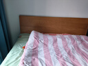 源氏木语卧室原木风双人床橡木斜靠大板床1.5*2m高铺 不含床垫 实拍图
