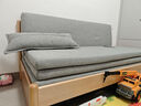 源氏木语实木沙发床现代简约多功能可折叠床北欧风小户型客厅两用双人沙发 1.55m山毛榉原木色(雾灰) 实拍图