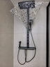 德匠科勒沐浴淋浴花洒全套增压套装恒温加压明装浴室枪灰色智能数显大置物 ks06流星枪灰色-恒温版-带腰喷 实拍图