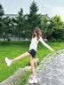 迪芙斯星期六旗下老爹鞋女款2025年新款夏季增高厚底透气休闲运动鞋百搭 米色/红色 37 实拍图
