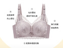 浪莎内衣女小胸聚拢上托防下垂无钢圈收副乳性感蕾丝文胸罩薄款 实拍图