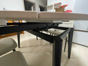 顾家家居（KUKA）岩板餐桌椅子现代简约可伸缩折叠饭桌家用餐桌椅组合7186方圆两用 7186|1.3m餐桌+折耳灰椅*6 实拍图