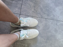 安踏漫步运动鞋女鞋女士秋冬季款皮面轻便防泼水软底跑步鞋子女 漫步网面|象牙白/泡沫绿-1 38 实拍图