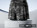 李宁（LI-NING）泳裤男士防尴尬游泳裤平角双层水陆两用花色沙滩裤901XXXL 实拍图