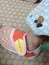 卡特兔学步鞋童鞋男童春夏女童洞洞鞋软底网面宝宝鞋透气幼儿园室内鞋 橙粉白 25 内长15.5cm  脚长14.3-14.9 实拍图