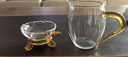 高茗日式公道杯玻璃茶具分茶器带茶漏一体泡茶杯高端公杯茶海茶漏套装 金色把公杯+茶漏400ml 实拍图