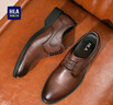 海澜之家HLA皮鞋男士德比鞋商务正装办公鞋子男HAAPXM4DAV318 棕色42 实拍图