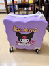 希仲儿童行李箱女孩可骑可坐卡通可爱小型登机箱拉链结实耐用旅行箱 紫色库洛米-加厚pc/杯架 18英寸 【小型登机箱，免托运】 实拍图