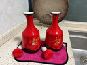 美 瓷 林1斤装创意装饰陶瓷空酒瓶空瓶酒坛子酒壶密封家用散装酒瓶一斤 红色《吉祥》《如意》 实拍图