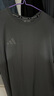 阿迪达斯 （adidas）t恤男夏季运动透气轻薄宽松棉短袖 深灰/浅灰 3XL  实拍图