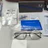 依视路（ESSILOR） 钻晶系列高清耐磨防蓝光近视超薄镜片专业配度数眼镜架男女镜框 钛+金属-全框-4004BK-黑色 镜框+依视路膜岩高清1.67现片 实拍图
