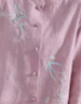 洱樱禅服佛系女棉麻茶服女中国风刺绣衬衫复古盘扣长袖立领宽松打底亚 粉红色 会有一点缩水 棉麻面料会有一点皱 2XL 实拍图