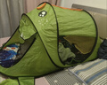 米囹儿童帐篷游戏屋宝宝室内户外帐篷过家家玩具屋速开室内外儿童礼物 儿童帐篷【绿色小恐龙】 实拍图