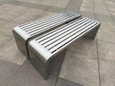 幻槐不锈钢长凳室外坐凳长条凳子长椅商场排椅靠背小区座椅户外公园椅 201不锈钢100*40*45 实拍图