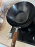神田家用铁锅老式日本窒化熟铁炒锅无涂层进口炒菜锅精铁锅厨房好物 窒化槌目纹炒锅（含锅盖） 30cm 实拍图