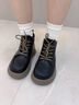 ZHR马丁靴女冬季气质厚底英伦风短靴女显瘦靴子女 K288 黑色 37 实拍图