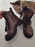 啄木鸟断码欧货真软皮马丁靴女秋冬保暖轻便2025英伦风街头短靴加绒女靴 卡其色加绒 37 实拍图