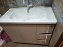 顾家家居（KUKA）落地浴室柜陶瓷一体盆洗脸手盆柜组合洗手台卫浴柜洗漱台G-06204 90cm奶油风|美妆镜柜 实拍图
