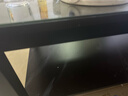 修乐（XIULE）茶几客厅家用茶桌钢化玻璃茶台仿岩板大理石茶几轻奢感小桌子 【玻璃台面】黑纹理+黑架120cm 实拍图