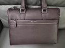 七匹狼真皮商务手提包斜挎男包单肩包男士牛皮公文皮包送爸爸父亲节礼物 主图款荔枝纹【[真皮深啡】 真皮 实拍图