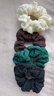 新款奶油泡芙大肠发圈女简约复古褶皱头花头绳丸子头皮筋气质发饰 四色4个 实拍图