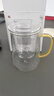 雅集筑茗玻璃茶杯茶水分离玻璃杯带盖带玻璃内胆办公家用耐热泡茶杯 实拍图