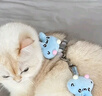 憨憨乐园猫绳猫咪牵引绳项圈防挣脱外出溜遛猫绳链子兔宠物胸背带项圈蓝s 实拍图