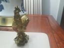 缤越铜公鸡摆件黄铜金鸡摆件铜公鸡报晓家居客厅玄关生肖鸡吉祥物摆件 实拍图