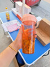 特百惠（Tupperware）茶韵500ML塑料杯男女士学生夏季运动水杯子户外便携大容量  粉色 实拍图
